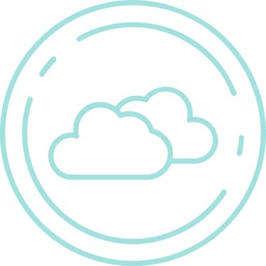 Bulut. Web simgesi basit illüstrasyon