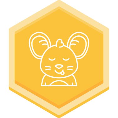 Altın bir madeni paranın düz renk çizimi