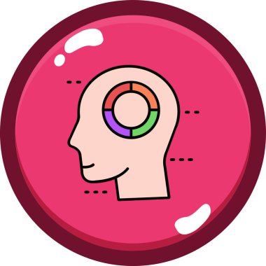 beyin ikonu vektör illüstrasyonu