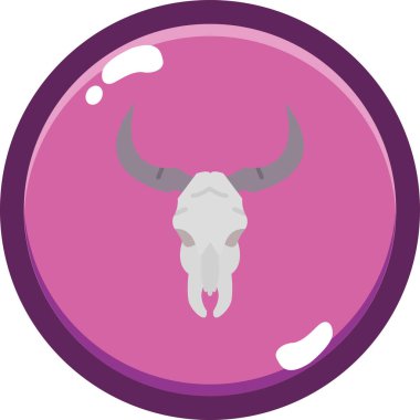 Boğa baş simge vektör çizim