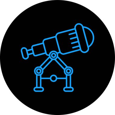 Teleskopun vektör illüstrasyon simgesi. Tasarımınız için güzel bir konsept