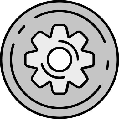 Çarkçı. Web simgesi basit illüstrasyon