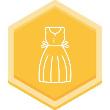 Kadın giysi simgesinin vektör illüstrasyonu