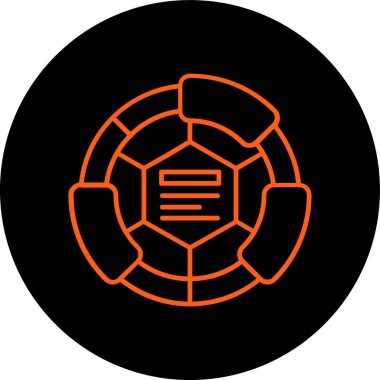 Bir futbol simgesinin vektör illüstrasyonu