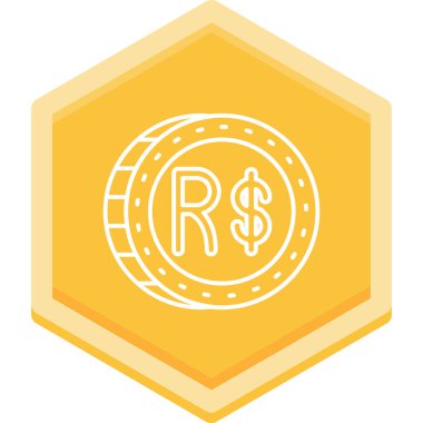 Bozuk Para Vektörü Kabartma Simgesi Tasarımı