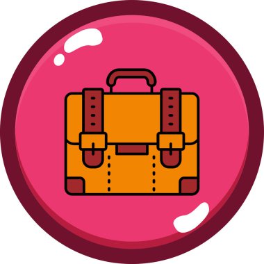 Çanta. Web simgesi basit illüstrasyon