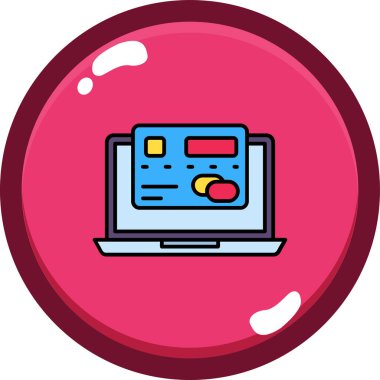 Ekran simgesi ve düz biçimli bilgisayar monitörü