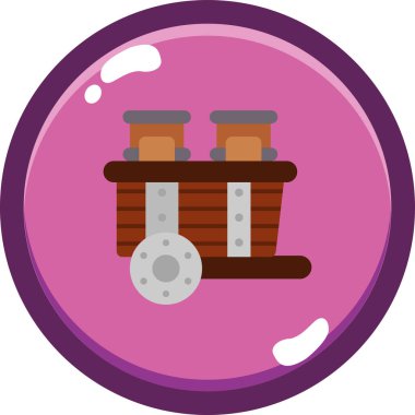 Bira ikonu vektör çizimi olan varil fıçısı