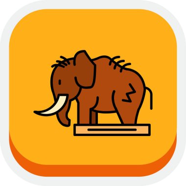 Küçük şirin fil çizgi filinin vektör çizimi