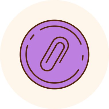 Tek düğmeli bir simgenin vektör illüstrasyonu