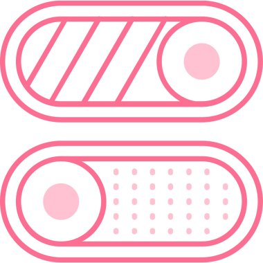 Beyaz ve pembe hapların vektör çizimi