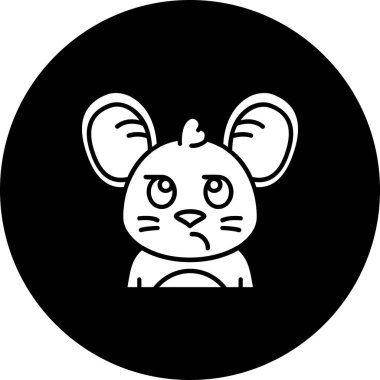 Şirin bir çizgi film simgesinin vektör çizimi