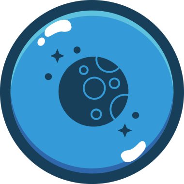 Modern b 'nin vektör illüstrasyonu gezegenin ikonundan yoksun