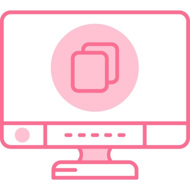 Bilgisayar. Web simgesi basit illüstrasyon