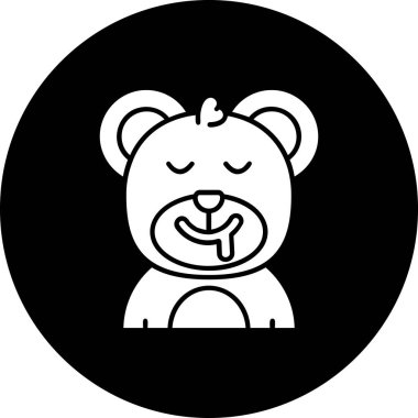 Mumlu bir ayının vektör çizimi