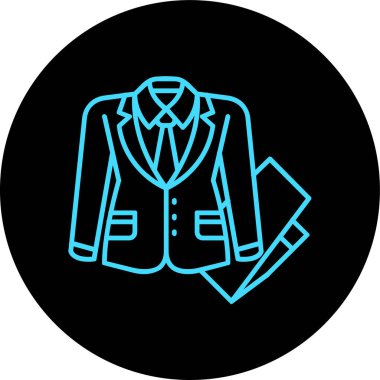 Kostüm simgesinin vektör illüstrasyonu