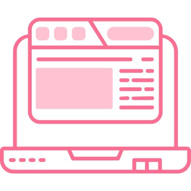 Bilgisayar. Web simgesi basit illüstrasyon