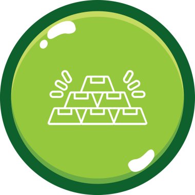 Yeşil ve beyaz bir ikonun vektör illüstrasyonu