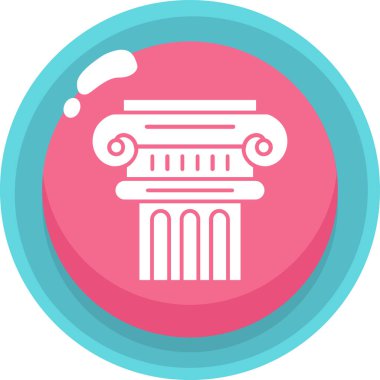 Bir bina simgesinin vektör illüstrasyonu