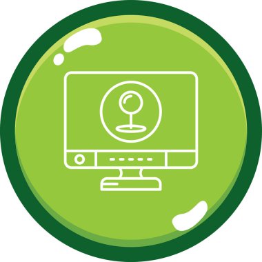 çevrimiçi eğitim ikonu vektör illüstrasyonu