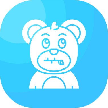 Küçük sevimli ayı çizgi filminin vektör çizimi