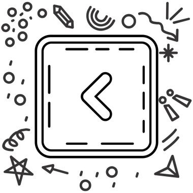 Sihirli değnek simgesi, anahat stili