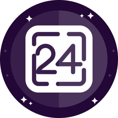 24 saat vektör simgesi