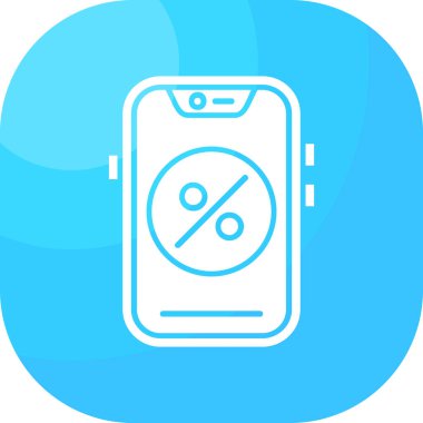 Bir smartphone simge vektör çizim