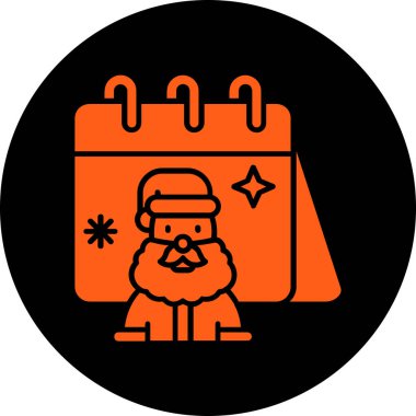 Noel Baba çanta simgesi, vektör illüstrasyonu