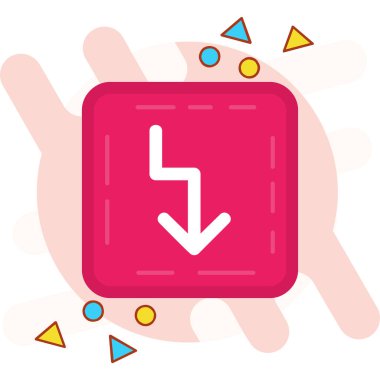 Ok. Web simgesi basit illüstrasyon