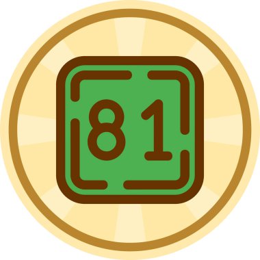 Yeşil ve mavi bir simgenin gösterimi