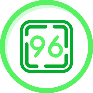 Eşsiz numara 9 Glyph vektör çizgisi simgesi