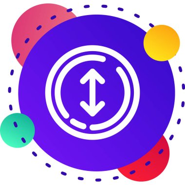 Renk çizgisi tazeleme simgesi beyaz arkaplanda izole edildi. yükleme sembolü. Çember işaretinde dönen ok. Değişken rastgele dinamik şekiller. vektör illüstrasyonu