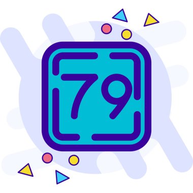 7 numaralı simge tasarımı, vektör illüstrasyonu