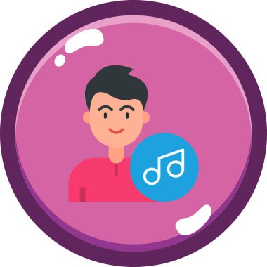 Müzik simgesi vektör illüstrasyonu