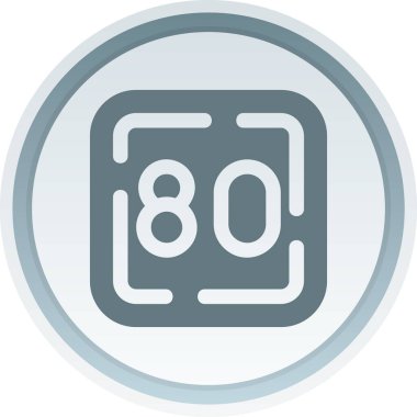 Eşsiz dijital numara 9 satır vektör simgesi