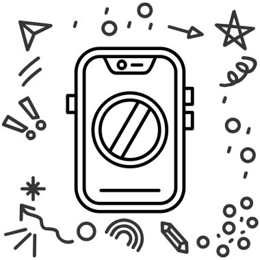 Akıllı telefon. Web simgesi basit illüstrasyon