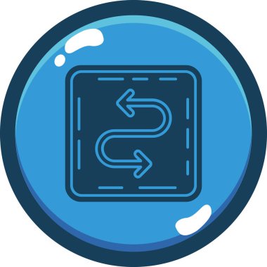 Yenile. Web simgesi basit illüstrasyon