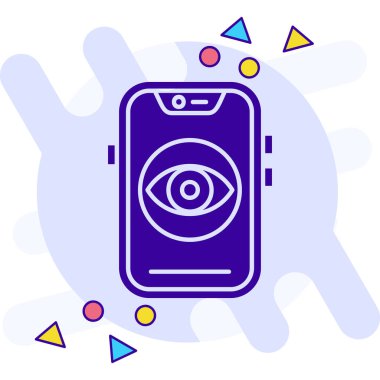 Akıllı telefon simgesinin vektör illüstrasyonu