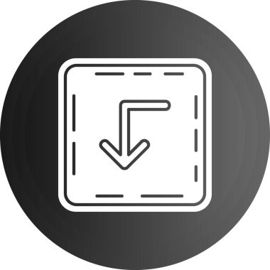 Arkaplanda izole edilmiş resimli simge - çember ok