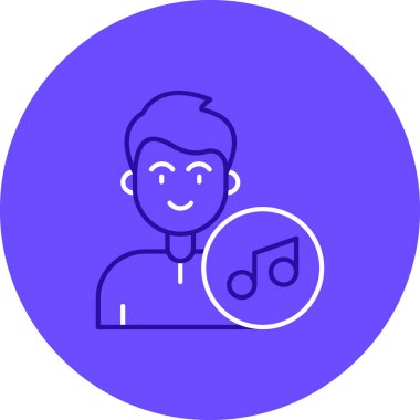 Oyuncu. Web simgesi basit illüstrasyon