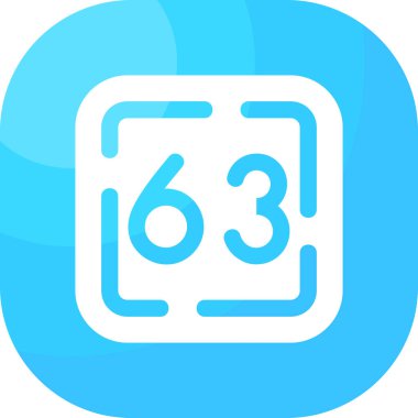 5 numaralı simge tasarımı, vektör illüstrasyonu 6 numara 6