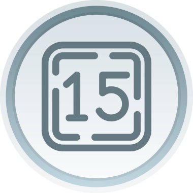 Eşsiz numara 15 1 vektör simgesi