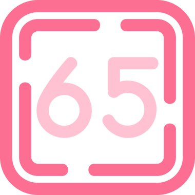 Bir 6. Simgenin vektör illüstrasyonu