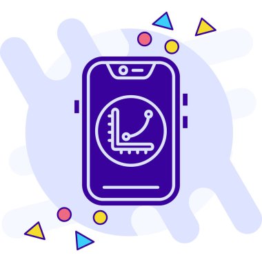 mobil telefon izleme simgesi vektör çizimi çizimi