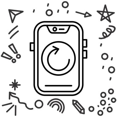 cep telefonu ikonu vektör illüstrasyonu