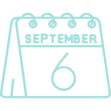 Eylül düz renk vektörü simgesi