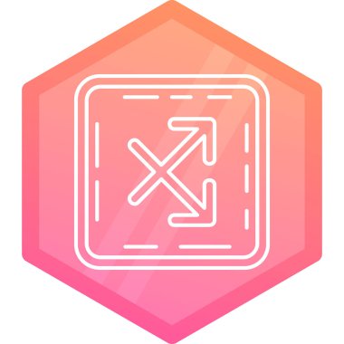 beyaz arkaplanda izole edilmiş altıgen simgesi. Altıgen düğmesi. vektör.