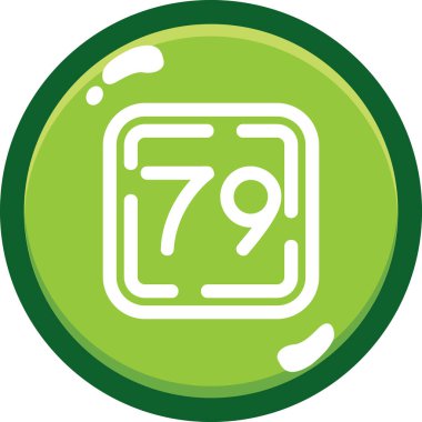 Yeşil ve siyah bir simgenin gösterimi