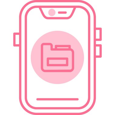 Akıllı telefon. Web simgesi basit illüstrasyon